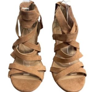 Torrid Faux Suede Lace Up Heel